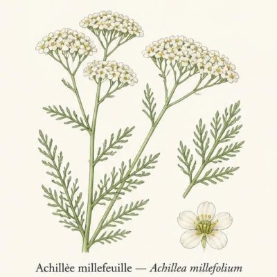 Planche anatomique Achillee millefeuille