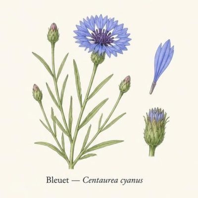 Planche anatomique Bleuet