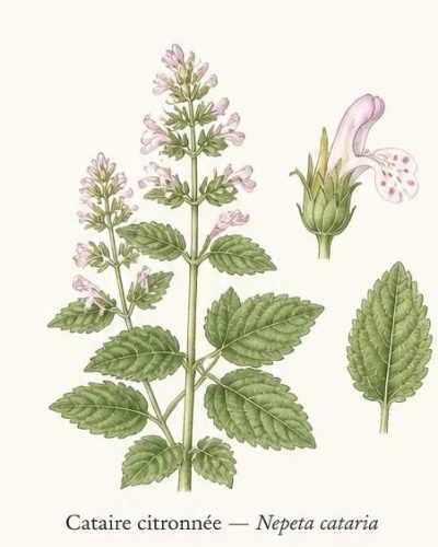 Planche anatomique Cataire citronnée