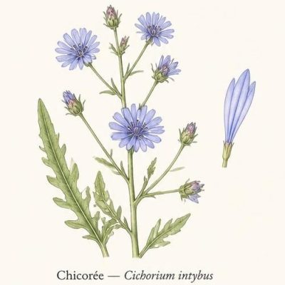 Planche anatomique Chicorée