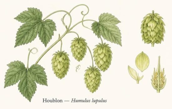 Planche anatomique Houblon