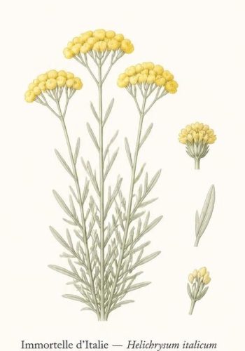 Planche anatomique Immortelle d'Italie